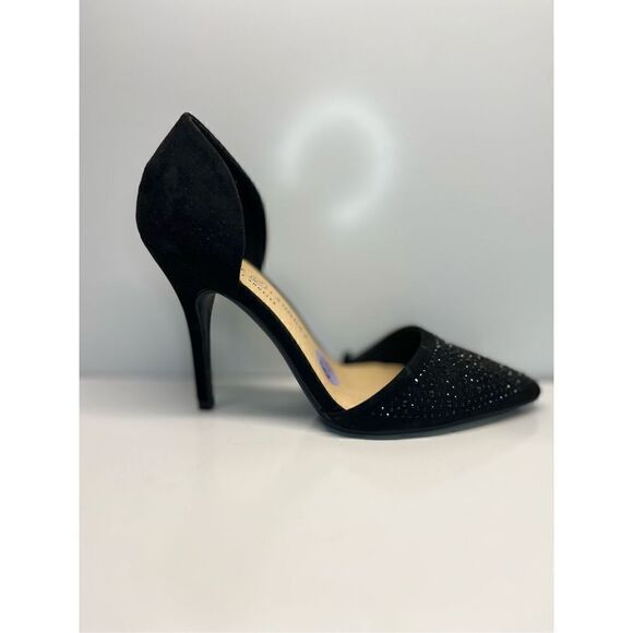 Chinese Laundry Pumps Stiletto Size 8.5 Black Pointy Toes Suede Gorgeous - Picture 2 of 11